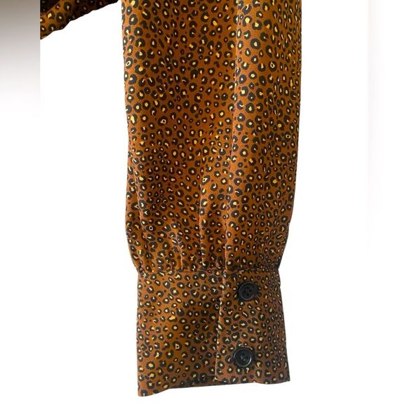 Women’s scarf tie plunging neck animal print bodysuit by Socialite NWOT size M - Picture 6 of 8